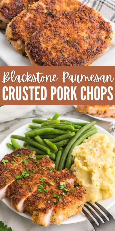 Pork Tenderloin Recipes Blackstone, Pork Chop Griddle Recipes, Pork Chop Recipes On Blackstone, Supper On The Blackstone, Pork Chops On Flat Top Grill, Pork Blackstone Recipes, Easy Dinner Recipes On Blackstone, Easy Blackstone Dinner Recipes, Clean Eating Blackstone Recipes