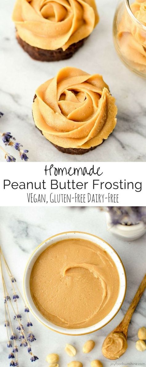 Vegan Peanut Butter Frosting, Frost A Cake, Easy Desert, Peanut Butter Frosting Recipe, Patisserie Vegan, Dairy Free Frosting, Peanut Butter Icing, Vegan Frosting, Dessert Oreo