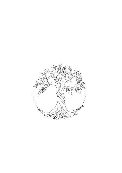 Tree Of Growth Tattoo, Tree In Circle Tattoo, Tattoos Tree Of Life, Wisdom Tree Tattoo, Grounding Tree Tattoo, Feminine Tree Of Life Tattoo, Family Roots Tattoo, Tattoos For Growth, Tree Of Life Tattoos