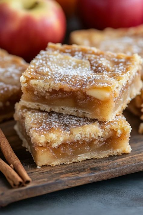 Looking for a sweet treat that screams fall? These apple pie bars are simple, satisfying, and loaded with cinnamon-spiced apples. 🍎✨ #ApplePieLovers #FallDessertIdeas #BakingMadeEasy #AppleGoodness #AutumnSweets Pioneer Woman Apple Pie Bars, Apple Pie Like Desserts, Quick And Easy Thanksgiving Desserts Simple, Apple Pie Blondie Bars, Muffin Pan Apple Pie Desserts, Apple Pie Bars Using Store Bought Crust, How To Use Canned Apple Pie Filling, Recipes With Dried Apples, Real Apple Recipes