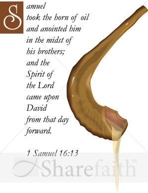 In the Old Testament, horns were used for pouring anointing oil. This Word Art image includes a Scripture from 1 Samuel 16:13, which provides some detail about the time Samuel anointed David as King. Oils Of The Bible, Anointed Oil, Anointing Oil Pouring, How To Make Holy Anointing Oil, Anointing Oil Horn, Biblical Anointing Oil, Anointing Oil Prayer, Christian Photography, 1 Thessalonians 4:16-17 Kjv