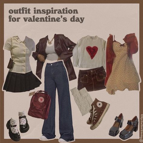 Cottagecore Valentines Day Outfit, Lovecore Outfit Ideas, Cute Valentines Outfits Aesthetic, Cupidcore Aesthetic Outfit, Grunge Valentines Outfit, Soft Lovecore Aesthetic Outfits, Love Core Clothes, Dark Valentines Outfit, Cute Valentines Day Outfits Aesthetic