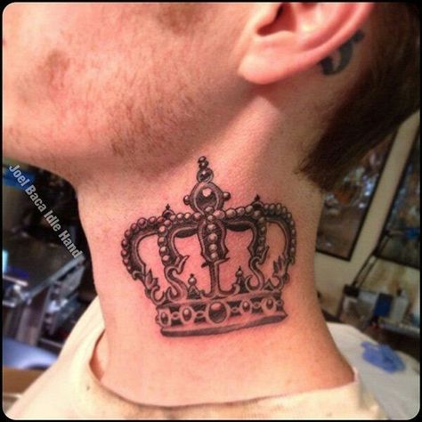 Crown Neck Tattoo, Simple Crown Tattoo, Crown Tattoo Men, King Crown Tattoo, Crown Tattoos For Women, Queen Crown Tattoo, Small Crown Tattoo, Crown Tattoos, Best Neck Tattoos