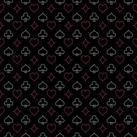 Seamless geometric pattern with playing card suits line symbols - Casino background Deck Of Cards Aesthetic Wallpaper, Playing Card Background, Playing Cards Background, Casino Background Wallpapers, Casino Card, Playing Card Wallpaper, Playing Card Pattern, Poker Background, Card Suits