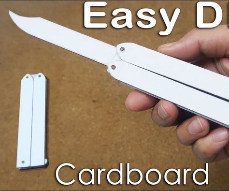 How to make Butterfly knife from Cardboard Valorant Diy Crafts, Diy Butterfly Knife, Cardboard Knife, Origami Knife, Knife Craft, Butterfly Swords, How To Make Butterfly, Knife Template, Paper Knife