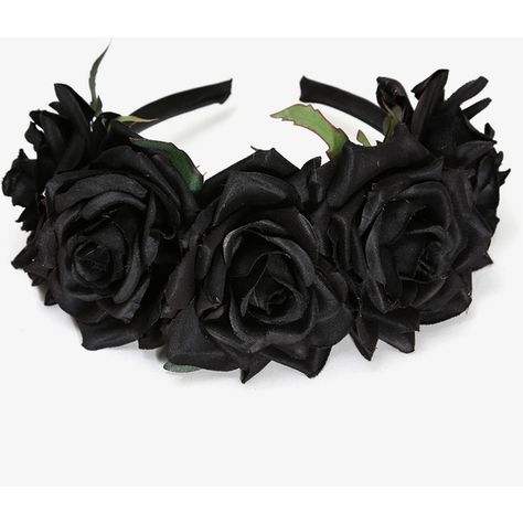 Nyx Flower Crown ($36) ❤ liked on Polyvore featuring accessories, hair accessories, hair, black, flower crowns, hats, artificial flower garland, rose hair accessories, black hair accessories et head wrap headband Pink Poison, Black Flower Crown, Black Hair Accessories, Rose Flower Crown, Flower Crown Headband, Rose Headband, Artificial Garland, Hair Band Accessories, Head Wrap Headband