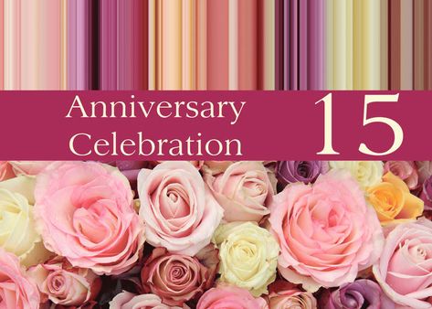 15th Anniversary Celebration Invitation Pastel Roses and Stripes card 10th Wedding Anniversary Wishes, 42nd Wedding Anniversary, 32nd Wedding Anniversary, 49th Wedding Anniversary, 26th Wedding Anniversary, 29th Wedding Anniversary, 23rd Wedding Anniversary, 28th Wedding Anniversary, 25th Wedding Anniversary Invitations