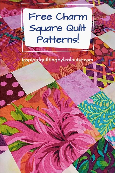 Need new charm pack quilt ideas? Let me show you some free creative charm square quilt patterns & tutorials for your next quilt project! Quilt Pattern 5 Inch Squares, Quilt Pattern Using Charm Packs, 10 Inch Charm Pack Quilt Patterns, Quilts Using 5 Inch Squares Patterns, Scrappy Charm Square Quilts, 4 Patch Quilt Pattern Ideas Charm Pack, Quilts Made With 5 Inch Squares Charm Pack, Charm Pack Lap Quilt Patterns Free, Quilts With Squares And Rectangles