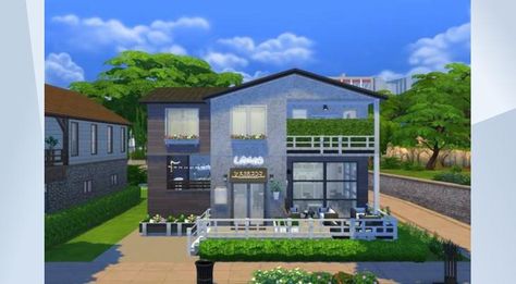 Check out this lot in The Sims 4 Gallery! - Scandi-style 2 bedroom apartment built above modern restaurant. Set as residential but has the requirements to change to a restaurant and still live above. Also functional as a bar. Place with move objects on. #apartment #apartmentbuild #restaurant #bar #modern #modernbuild #scandi #snowyescape #discoveruniversity #islandliving #getfamous #seasons #catsanddogs #cityliving #gettogether #dreamhomedecorator #parenthood #dineout #tinyliving #moschino #laun Surgery Room, Bar Modern, Sims 4 Gallery, Vet Clinics, Modern Restaurant, Island Living, Sims 4 Build, Scandi Style, City Living