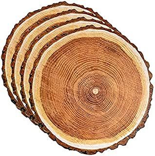 Disposable Wooden Slice Paper Place Mats 50 Pack 13.5” Round Rustic Brown Wood Slices Charger Place Mat for Vintage Countr... Tree Trunk Table, Summer Table Settings, Trunk Table, Wood Stumps, Wooden Slices, Holiday Table Decorations, Paper Place, Wooden Tree, Wedding Dinner