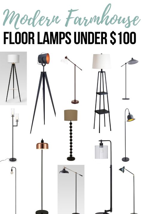 Want to complete vibe of the home that you love? Check out these 14 Modern Farmhouse Floor lamps. They're perfect for lighting and adding accent to your space, plus these floor lamps are all under $100 #homdedecor #floorlamps #farmhousefloorlamps Modern Farmhouse Lamps Living Rooms, Modern Farmhouse Lamps, Farmhouse Floor Lamp, Farmhouse Style Lighting Fixtures, Floor Lamp Ideas, Modern Farmhouse Flooring, Farmhouse Lamp, Modern Farmhouse Floors, Farmhouse Floor Lamps