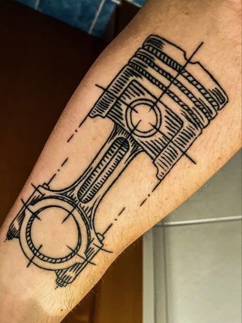 Diesel Mechanic Tattoo, Car Mechanic Tattoo, Gearhead Tattoo, Piston Tattoo Design, Mechanic Tattoo Ideas, Diesel Mechanics Tattoo, Car Tattoo Ideas, Tattoo Pierna Hombre, Car Tattoo Design