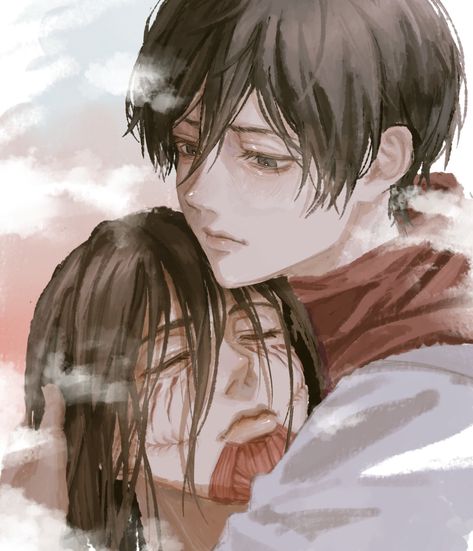 Eren Jaeger Lockscreen, Eren Mikasa Fanart, Aot Eren X Mikasa, Eren X Mikasa Fanart, Mikasa Fanart, Aot Fanart, Mikasa And Eren, Aot Eren And Mikasa, Eren And His Titan