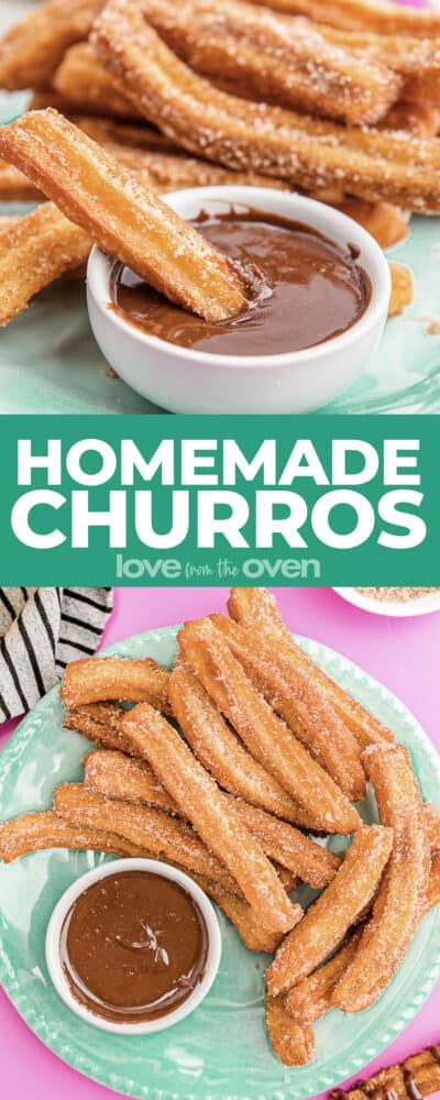 How To Make Churros • Love From The Oven Oven Baked Churros, Oven Churros, Make Churros, Homemade Churros Recipe, Baked Churros, Homemade Churros, Love From The Oven, Churros Recipe, Sugar Donut