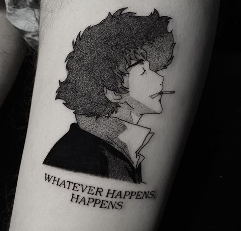 Spike Tattoo, Cowboy Bebop Tattoo, Cyberpunk Tattoo, On Tattoo, Z Tattoo, Type Of Content, Movie Tattoos, Manga Tattoo, Epic Tattoo