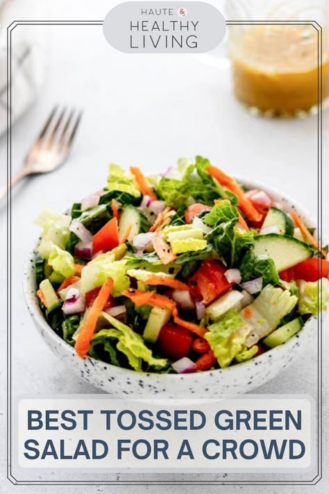 Best Tossed Salad For A Crowd, Fresh Garden Salad Ideas, Simple Green Salad For A Crowd, Garden Salad For A Crowd, Tossed Green Salad, Easy Tossed Salad For A Crowd, Best Garden Salad Recipe, Green Salad Recipes For A Crowd, Tossed Salad Recipes For A Crowd