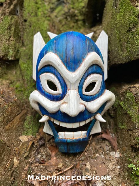 Zuko Blue Spirit Mask, Atla Blue Spirit, Avatar The Last Airbender Clay, Zuko Mask, Blue Spirit Avatar, Blue Spirit Mask, Clay Mask Art, Marriage Wall Art, Avatar The Last Air Bender