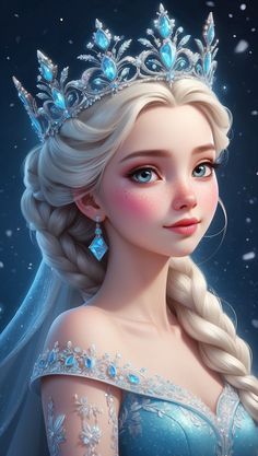 Elsa Anime, Frozen Fan Art, Disney Frozen Elsa Art, Disney Princess Artwork, Disney Princess Elsa, Unicorn Pictures, Disney Princess Fashion, Karakter Disney, Princess Pictures