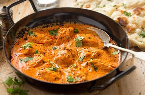 Gordon Ramsay's butter chicken recipe is so easy to make at home and tastes delicious too. This classic Indian dish will take around 50 mins to prepare and cook but is best made in advance so the chicken has plenty of time to marinade in the homemade butter-based curry sauce. Gordon Ramsay Butter Chicken Recipe, Gordon Ramsay Butter Chicken, Gordon Ramsey Recipes, Murgh Makhani, Pumpkin Coconut, Gordon Ramsay Recipe, Indian Butter Chicken, Butter Chicken Recipe, Coconut Chicken