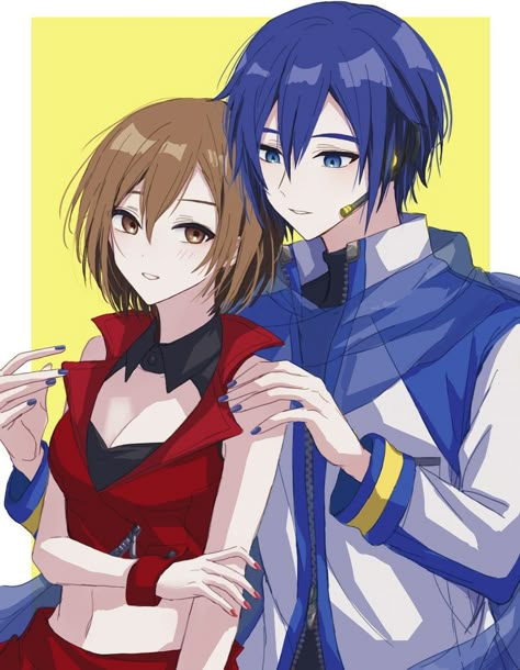 Kaito And Meiko, Kaito Shion, Vocaloid Kaito, I Luv U, Anime Character Drawing, Ship Art, Hatsune Miku, Matching Icons, Vocaloid