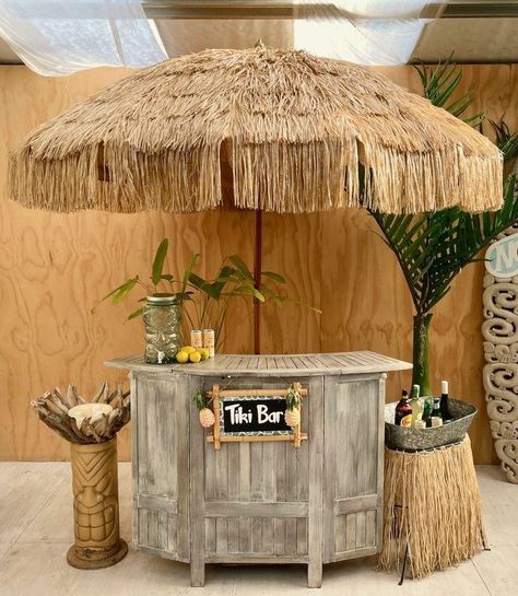 Patio Tiki Bar, Rustic Tiki Bar Ideas, Mobile Tiki Bar, Small Tiki Bar Ideas, Tropical Bar Ideas, Diy Tiki Bar, Tiki Bar Ideas, Candle Sign, Tikki Bar