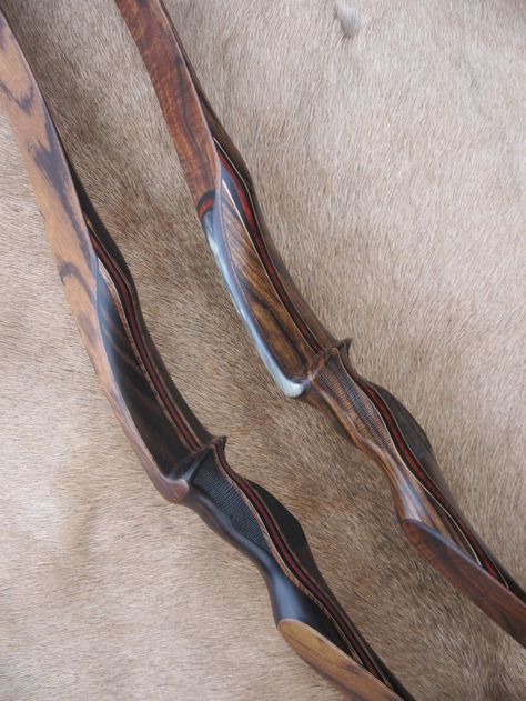 One-Piece Recurves — Schafer Silvertip Wooden Recurve Bow, Horse Archery, Bow Hunting Deer, Bow Quiver, Recurve Bows, Types Of Hunting, Archery Accessories, Macassar Ebony, Archery Bows