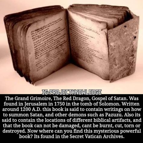 Grand Grimoire, Mythology Facts, The Grand Grimoire, Wierd Facts, Mysteries Of The World, Scary Facts, Ancient History Facts, Creepy Facts, History Facts Interesting