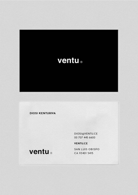 Ventu Business Card Template (AI) - Download Now Minimal Name Card Design, Corporate Name Card, Corporate Card Design, Business Card Graphic Designers, Minimal Name Card, Card Name Design, Business Card Free Template, Graphic Designer Business Card, Business Card Graphic Design