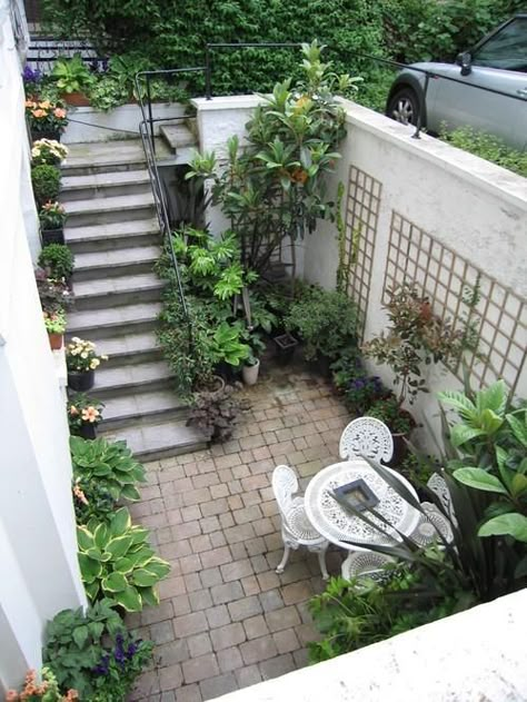 Basement Entrance Outdoor Ideas, Basement Terrace, Basement Exterior, Basement Patio, Basement Garden, Basement Suite, Sunken Patio, Basement Flat, Collective Studio