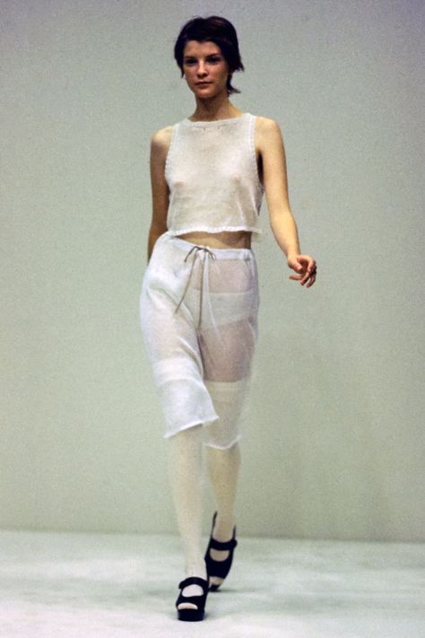 Prada 90s Runway, Sheer Outfit Ideas, Prada Summer, Prada Runway, Vintage Prada, Prada Spring, 1990s Fashion, Runway Collection, 90s Fashion