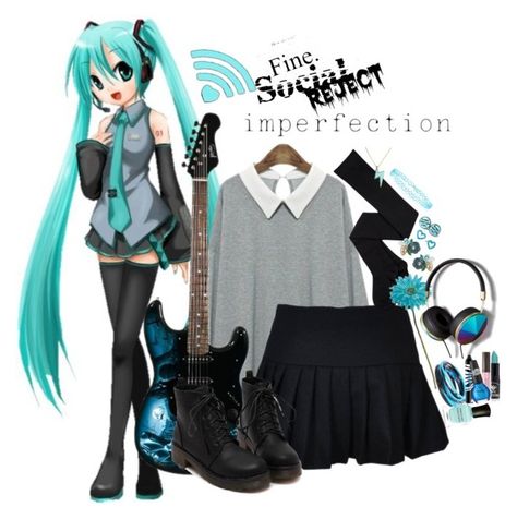 "Hatsune Miku" by steady-smile ❤ liked on Polyvore featuring Betsey Johnson, Marc by Marc Jacobs, Allstate Floral, Monsoon, Abercrombie & Fitch, Sisley, Laura Mercier, OPI, Deborah Lippmann and plus size clothing Hatsune Miku Casual Outfit, Hatsune Miku Inspired Outfits, Miku Inspired Outfits, Hatsune Miku Clothes, Hatsune Miku Outfits, Inspired Clothes, Disney Bounds, Miku Cosplay, Anime Inspired Outfits