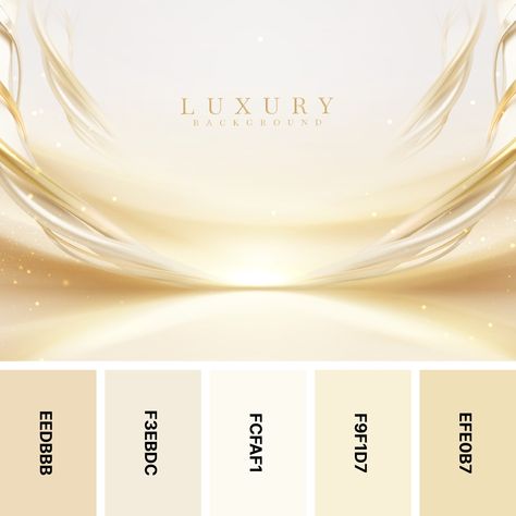 31 Light Color Palettes for Airy Designs - Color Meanings Soft Gold Color Palette, Luxury Pallete Colors, Shades Of White Color Palette, Ivory Colour Palette, Modern Luxury Color Palette, Gold Combination Colour Palettes, Angel Color Palette, Angelic Color Palette, Beige Gold Color Palette