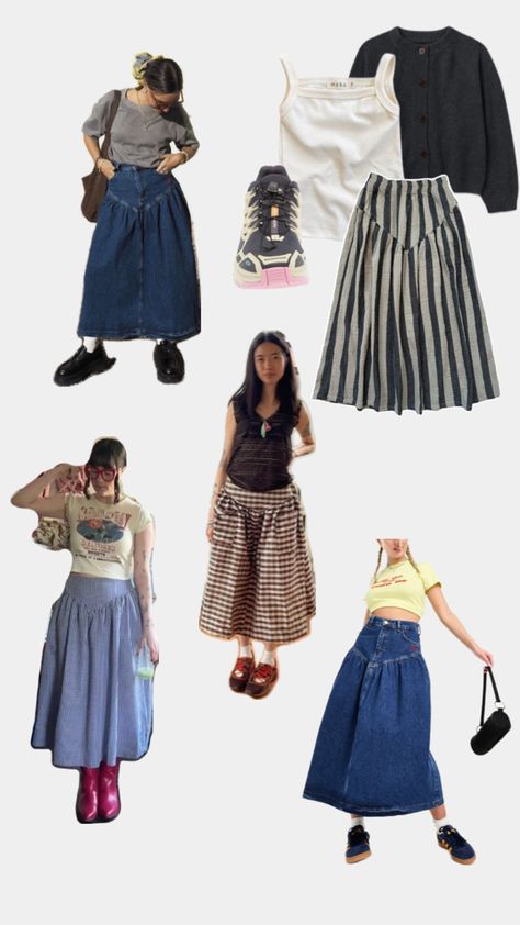 I want one of these skirts so bad❤️‍🔥 Waist Skirt Outfit, Japan Ootd, Skirt Styling, Kibbe Romantic, Drop Waist Skirt, Skirt Outfit, Cute Simple Outfits, Daily Look, Drop Waist