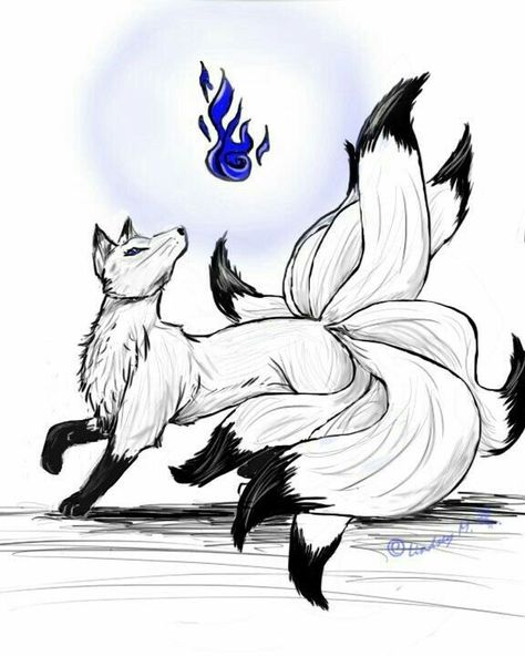 9 Tailed Fox, Cute Fox Drawing, Fox Artwork, Fox Drawing, Kitsune Fox, Arte Do Kawaii, Fox Spirit, Fox Tattoo, Anime Wolf