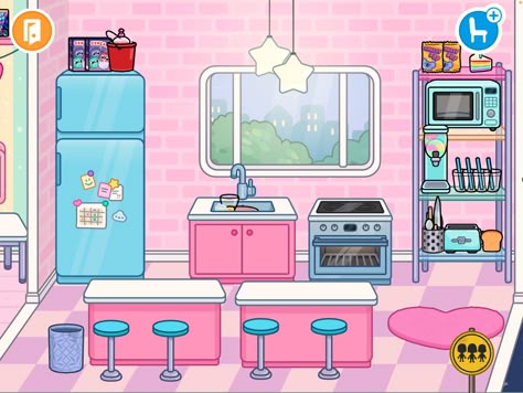 Toca Boca Rainbow House Ideas, Rainbow Apartment, Toca Boca Kitchen, Ideas Para Toca Boca, Soft Board Decoration, Toca Boca Life World, Toca Boca Room Ideas, Hp Laptops