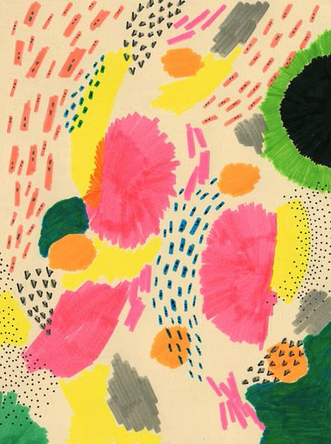 Ashley Goldberg. Art And Illustration, Illustration Inspiration, Pattern Illustration, Color Textures, Textile Patterns, Art Abstrait, Textile Prints, Abstract Art Painting, Textures Patterns