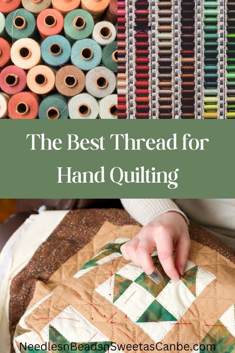 Hand Stitching A Quilt, Hand Quilting Stitch Patterns, Hand Stitching Quilts, What Color Thread To Use When Quilting, Big Stitch Quilting Designs, How To Hand Quilt A Quilt, Quilting By Hand For Beginners, Hand Sewn Quilt For Beginners, Hand Piecing Quilt Blocks