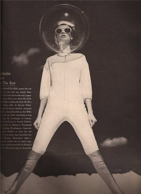 devodotcom: HARPERS BAZAAR APRIL 1965 - THE MOST MODERN ISSUE EVER PART II 60s Space Age, Space Age Fashion, Jean Shrimpton, Space Fashion, Sixties Fashion, Small Step, Space Girl, Richard Avedon, Rock N’roll