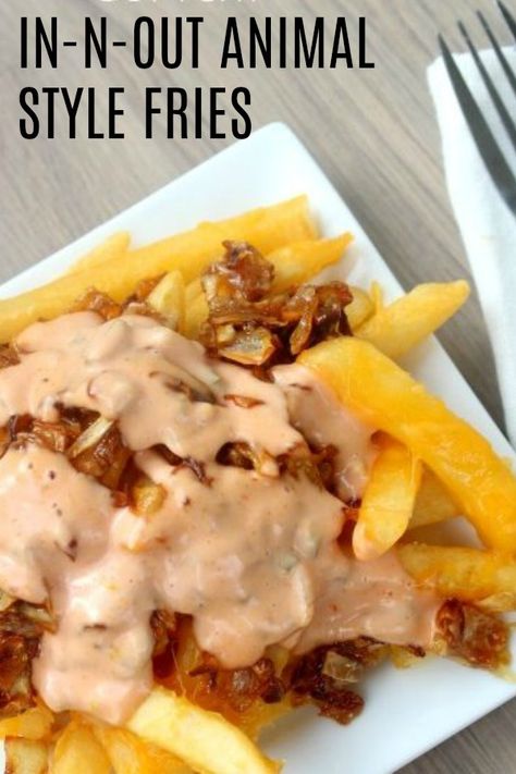 Animal Style Fries, In And Out Burger, In N Out Burger, Six Sisters Stuff, In-n-out Burger, In N Out, Fries Recipe, Burger Recipes, Unique Recipes