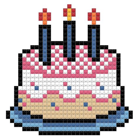 Birthday Cake Cross Stitch, Birthday Cake Perler Beads, Pixel Art Birthday Cake, Birthday Cake Pixel Art, Birthday Perler Bead Patterns, Happy Birthday Pixel Art, Birthday Perler Beads, Pixel Art Birthday, Cake Pixel Art