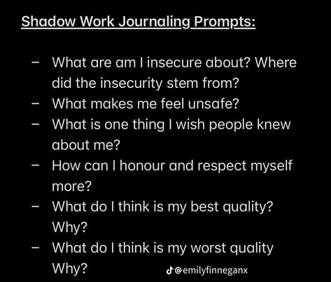 Insecure Journal Prompts, Shadow Work For Insecurity, Journal Prompts For Insecurity, Shadow Journaling, Bullet Journal Prompts, Shadow Work Journal Prompts, Deep Conversation Topics, Shadow Work Spiritual, Shadow Work Journal