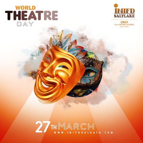 || Happy World Theatre Day ||  Theatre is a Powerful Art Form, It Teaches Lessons About Life....  On this Theatre Day, INIFD Saltlake wishes all the theatre artists, actors, scriptwriters, and everyone associated with the medium. Wishing you all a Happy World Theatre Day!   #HappyWorldTheatreDay #WorldTheatreDay #Artists #TheatreDay #INIFDSaltlake #INIFDKolkata World Theatre Day, Benefits Of Social Media, Education Banner, Indian Music, Graphic Design Ads, Theatre Life, The Theatre, Theatre Arts, Powerful Art