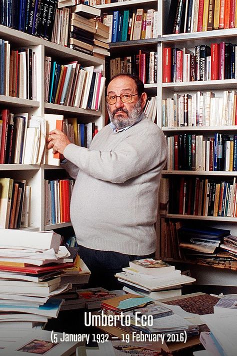 "The world is full of precious books that nobody reads” ― Eco Umberto "Eco began his career as a scholar of medieval studies and semiotics. Then, in 1980, at the age of forty-eight, he published a novel, The Name of the Rose. It became an international publishing sensation, selling more than ten million copies. The professor metamorphosed into a literary star." Know more about Umberto Eco's work and life with this interview by Lila Azam Zanganeh for The Paris Review. The Name Of The Rose, Study Environment, Paris Review, Umberto Eco, Johannes Gutenberg, Oliver Jeffers, Malala Yousafzai, Rudyard Kipling, Writers And Poets