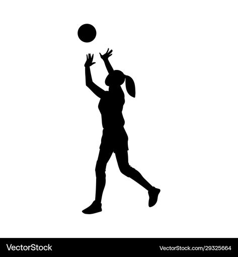 White 3d People, Volleyball Vector, Female Volleyball Player, White Background Cartoon, Silhouette Of Woman, Character Outline, Playing Volleyball, Background Cartoon, Female Athlete