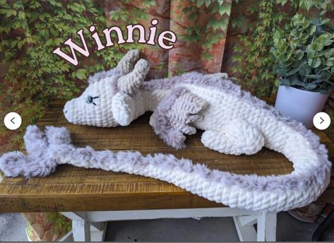 Winnie the Dragon Crochet Pattern by RedMillsCrochet - crochet envy Crochet Dragon Stuffed Animal, Crochet Stuffed Dragon, Crochet A Dragon, Furby Crochet Pattern Free, Crochet Amigurumi Dragon Free Pattern, Free Crochet Stuffed Animals, Cute Dragon Crochet Pattern Free, Crocheted Dragon Pattern Free, Knitted Plushies Patterns