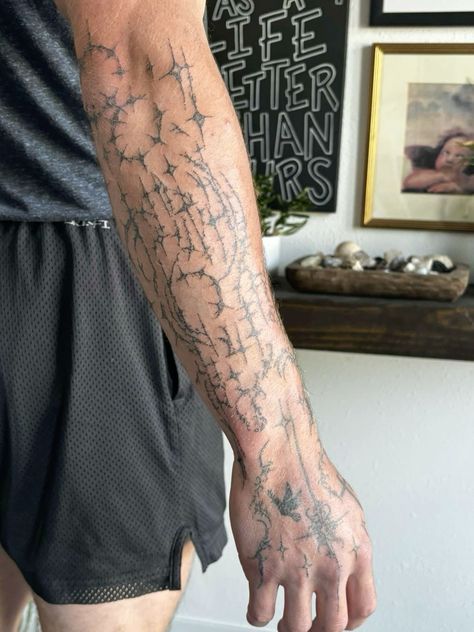 Mandela Effect Tattoo, Cybersigilism Tattoo Sleeve Men, Tattoo Full Sleeve Men Ideas, Mens Space Tattoos, Cybersigilism Tattoo Sleeve, Cybersigilism Sleeve, Cyberism Tattoo, Knight Tattoo Sleeve, Cybersigilism Arm Tattoo