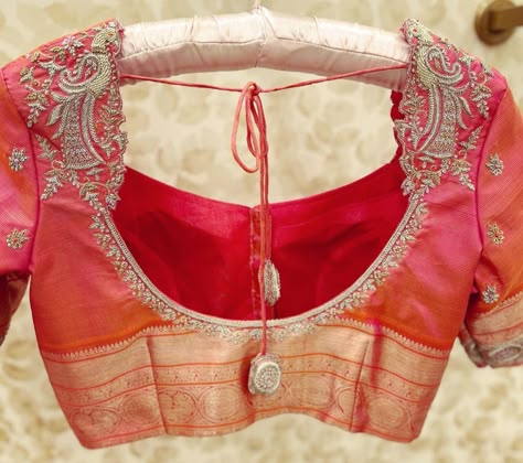 Work Blouses Latest, Magam Work Blouses Latest, Magam Work Blouses, Exclusive Blouse Designs, Chiffon Blouses Designs, Magam Work, Long Blouse Designs, Latest Bridal Blouse Designs, Blouse Designs Catalogue