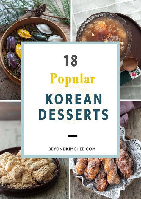 18 Must-Try Korean Desserts and Sweets - Beyond Kimchee Korean Desserts Recipe, Korean Cheesecake, Korean Sweets Desserts, Easy Korean Dessert Recipes, Korean Dessert Recipes, Sulbing Korean Dessert, Hwache Korean Desert, Korean Sweets, Cinnamon Drink