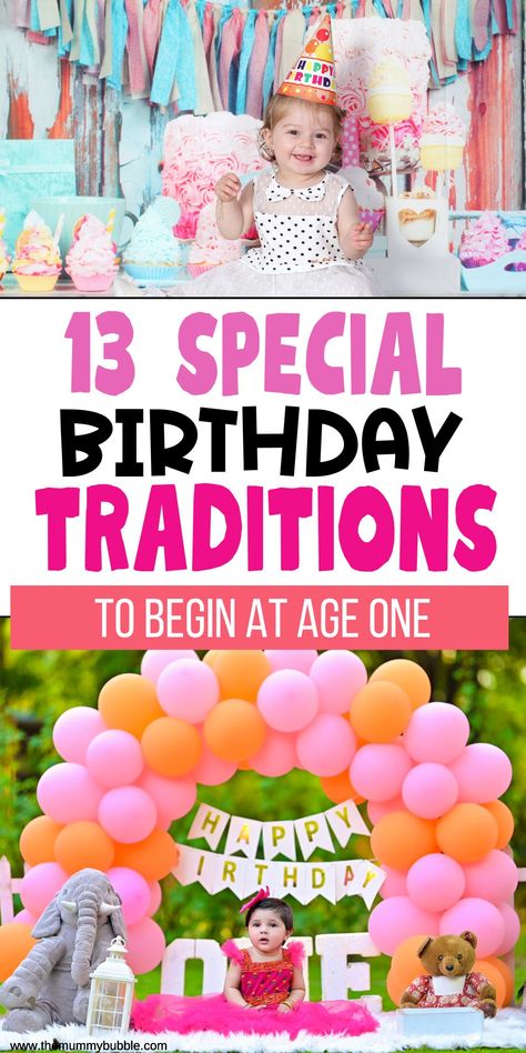 first birthday traditions 1st Birthday Must Do, 2nd Birthday Memory Ideas, One Year Old Birthday Traditions, First Birthday Decoration Ideas At Home, First Birthday Traditions Ideas, Kid Birthday Traditions, Toddler Birthday Traditions, Birthday Morning Ideas For Kids, Birthday Traditions For Kids