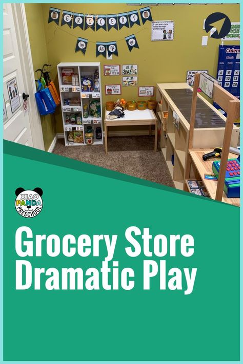 Syllables Preschool, Dramatic Play Grocery Store, Grocery Store Pretend Play, Store Dramatic Play, Grocery Store Dramatic Play, Pretend Grocery Store, Pretend Play Grocery Store, Play Grocery Store, Prek Literacy